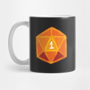 Natural 1 | Hand Painted Golden Nat 1 - Critical Fail D&D Mug